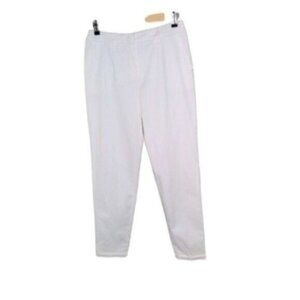 Basler Sateen Tapered leg Flat Front Trousers Off White Size 8